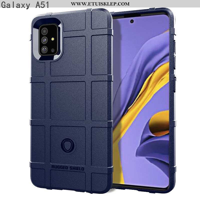 Etui Samsung Galaxy A51 Silikonowe Kreatywne Magnetyzm Gwiazda Nubuku Miękki Trzy Mechanizmy Obronne