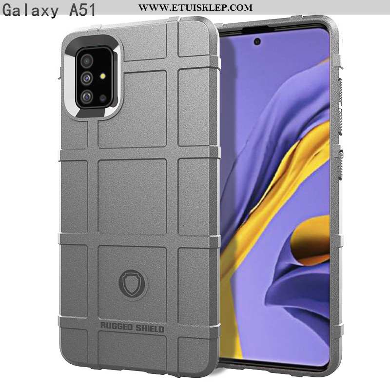 Etui Samsung Galaxy A51 Silikonowe Kreatywne Magnetyzm Gwiazda Nubuku Miękki Trzy Mechanizmy Obronne