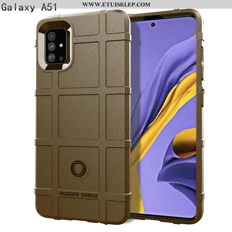 Etui Samsung Galaxy A51 Silikonowe Kreatywne Magnetyzm Gwiazda Nubuku Miękki Trzy Mechanizmy Obronne