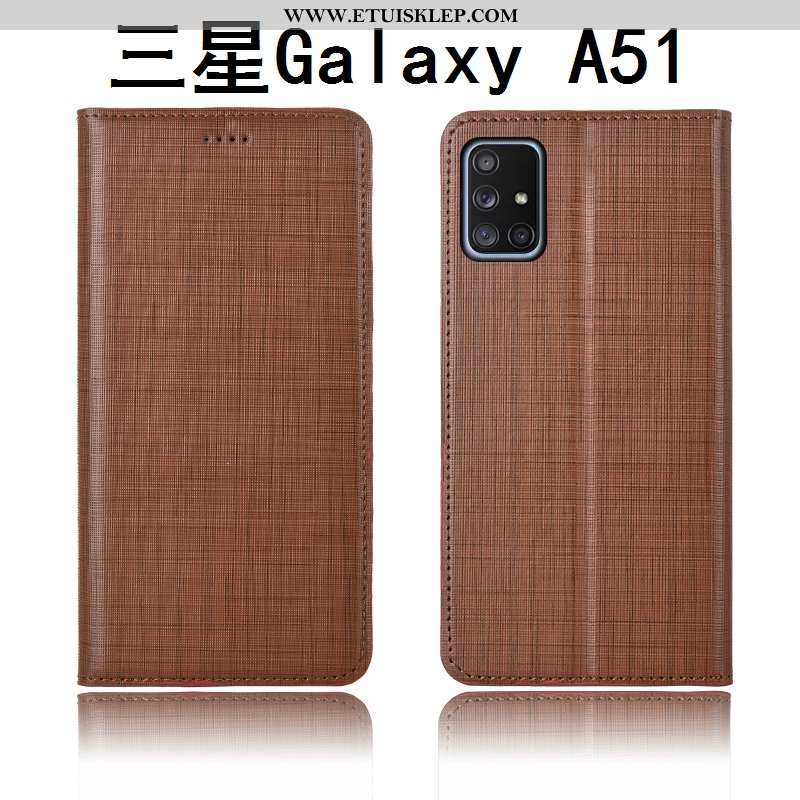 Etui Samsung Galaxy A51 Silikonowe Telefon Komórkowy Anti-fall Futerał Nowy Klapa Dyskont