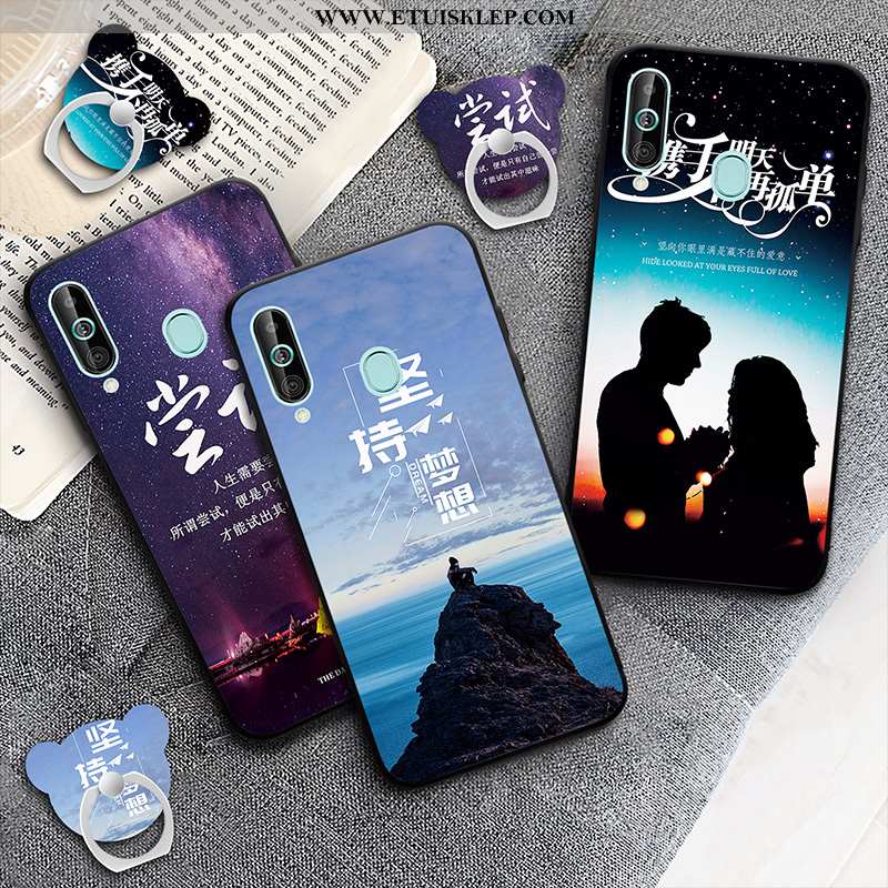 Etui Samsung Galaxy A60 Piękny Futerał Lekkie Anti-fall Gwiazda Telefon Komórkowy Ciemno Niebieski T