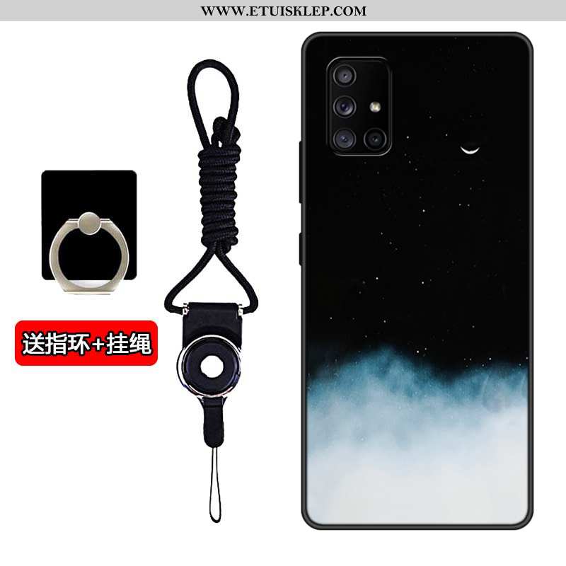 Etui Samsung Galaxy A71 Nubuku Futerał Anti-fall All Inclusive Dostosowane Telefon Komórkowy Czarny 