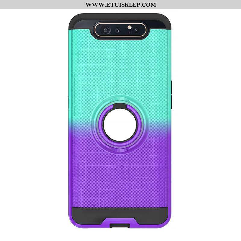 Etui Samsung Galaxy A80 Ochraniacz Gwiazda Telefon Komórkowy Futerał Klamra Purpurowy All Inclusive 