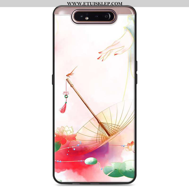 Etui Samsung Galaxy A80 Ochraniacz Mały Biały Proste Świeży Chiński Styl Miękki Oferta