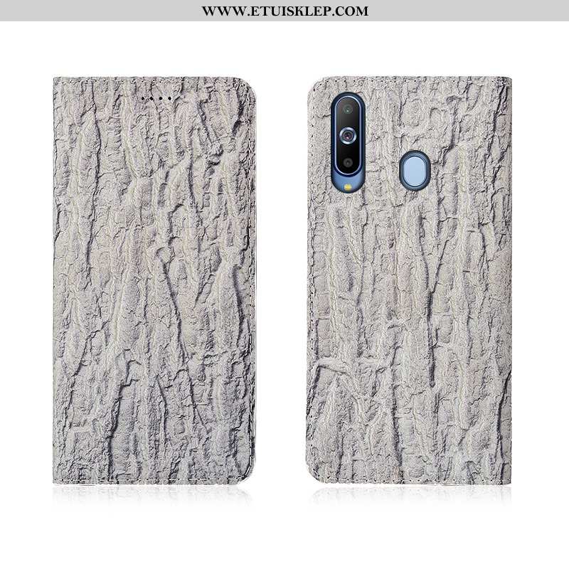 Etui Samsung Galaxy A8s Miękki Khaki Skóra All Inclusive Futerał Skórzane Drzewa Dyskont