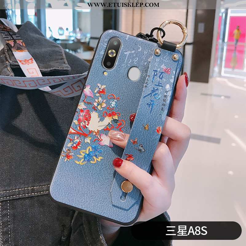 Etui Samsung Galaxy A8s Vintage Proste Wspornik Chiński Styl Nubuku Czerwony Netto Nowy Sprzedam