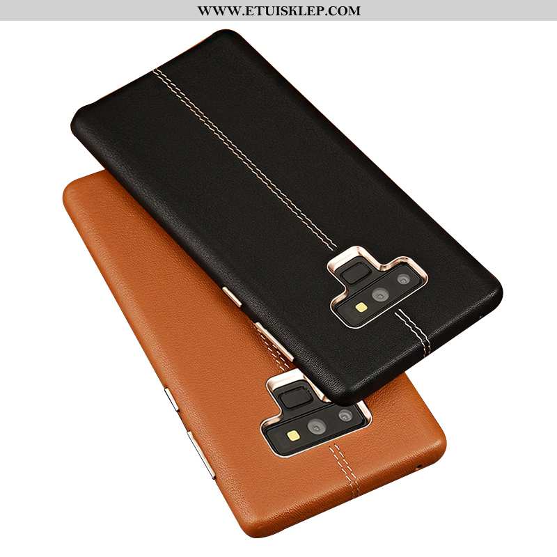 Etui Samsung Galaxy Note 9 Cienkie Anti-fall Prawdziwa Skóra Skórzane Super Trendy Sprzedam