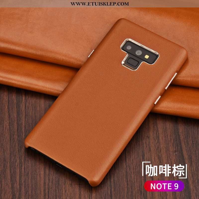 Etui Samsung Galaxy Note 9 Cienkie Anti-fall Prawdziwa Skóra Skórzane Super Trendy Sprzedam