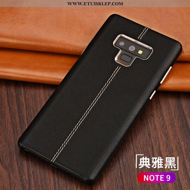 Etui Samsung Galaxy Note 9 Cienkie Anti-fall Prawdziwa Skóra Skórzane Super Trendy Sprzedam