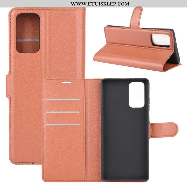 Etui Samsung Galaxy Note20 Ultra Skórzane Antypoślizgowe Różowe Telefon Komórkowy Klapa Futerał Kart