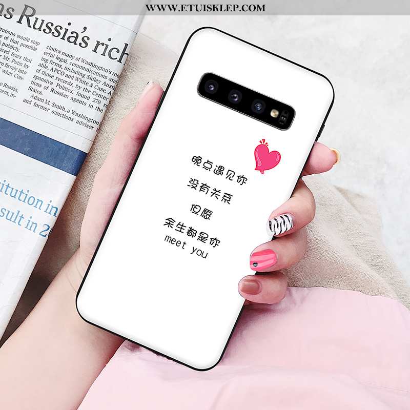 Etui Samsung Galaxy S10 Miękki Telefon Komórkowy Kolor Różowe Osobowość Nowy Tanie