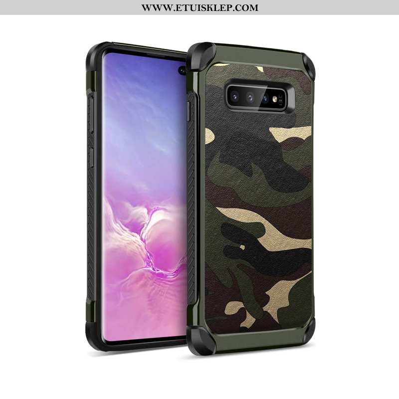 Etui Samsung Galaxy S10+ Silikonowe Kamuflaż Telefon Komórkowy Wysoki Koniec Trendy Futerał Gwiazda 