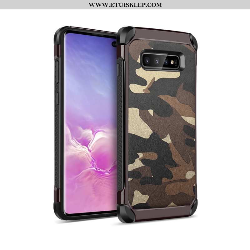 Etui Samsung Galaxy S10+ Silikonowe Kamuflaż Telefon Komórkowy Wysoki Koniec Trendy Futerał Gwiazda 