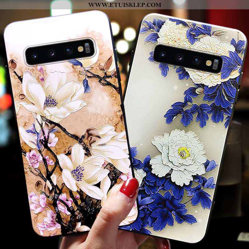 Etui Samsung Galaxy S10+ Silikonowe Kwiaty Super Anti-fall Futerał Wiszące Ozdoby Sklep