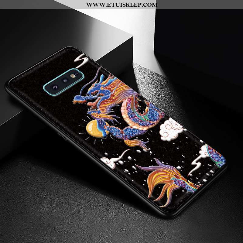 Etui Samsung Galaxy S10e Ochraniacz Relief Skóra Wzór Czerwony Netto Telefon Komórkowy Sklep