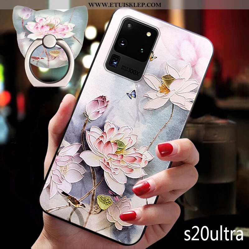 Etui Samsung Galaxy S20 Ultra Nubuku Cienkie Vintage Gwiazda Futerał Relief Telefon Komórkowy Oferta