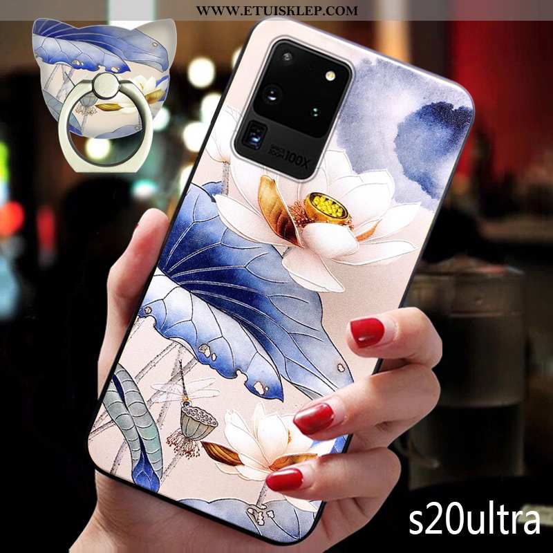 Etui Samsung Galaxy S20 Ultra Nubuku Cienkie Vintage Gwiazda Futerał Relief Telefon Komórkowy Oferta