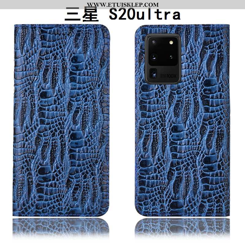 Etui Samsung Galaxy S20 Ultra Prawdziwa Skóra Anti-fall All Inclusive Futerał Telefon Komórkowy Gwia