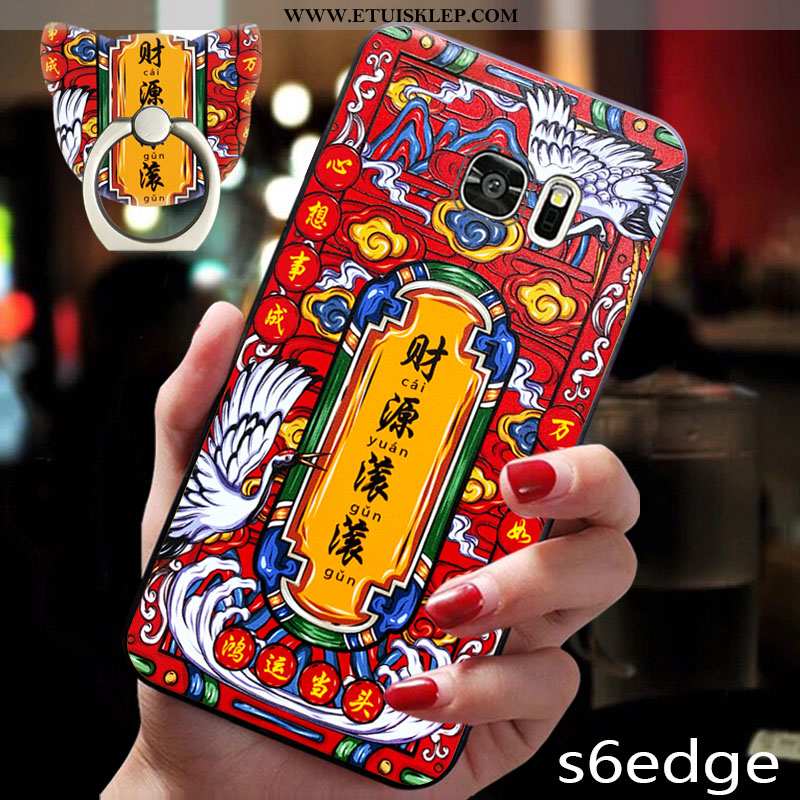 Etui Samsung Galaxy S6 Edge Silikonowe Kreatywne Czerwony Gwiazda Osobowość Nowy All Inclusive Sklep
