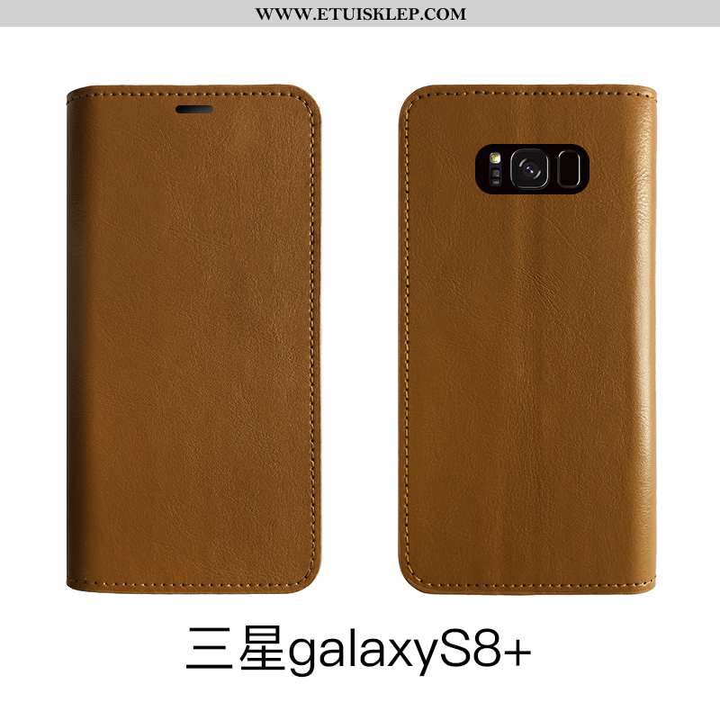 Etui Samsung Galaxy S8+ Prawdziwa Skóra Gwiazda All Inclusive Telefon Komórkowy Brązowy Obudowa Skór