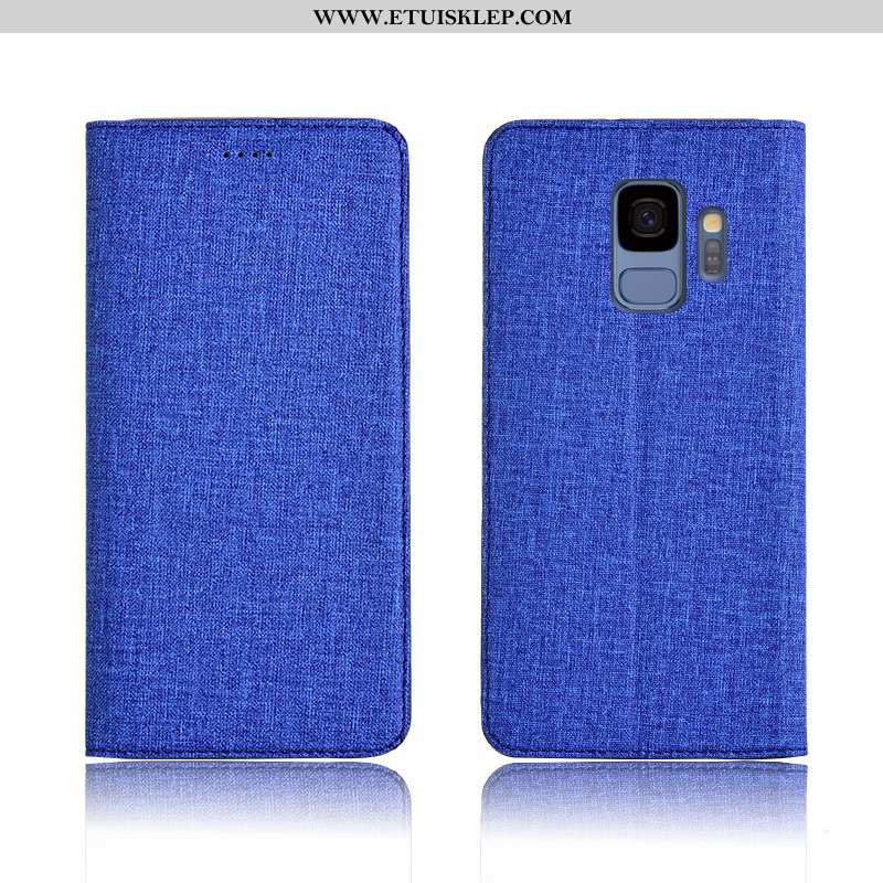 Etui Samsung Galaxy S9 Skórzane Anti-fall Bawełna I Len Silikonowe Gwiazda Ochraniacz Klapa Tani