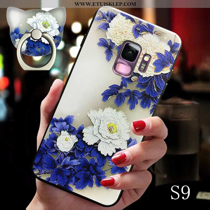 Etui Samsung Galaxy S9 Wiszące Ozdoby Trendy Cienkie Anti-fall Chiński Styl Wspornik Niebieski Na Sp