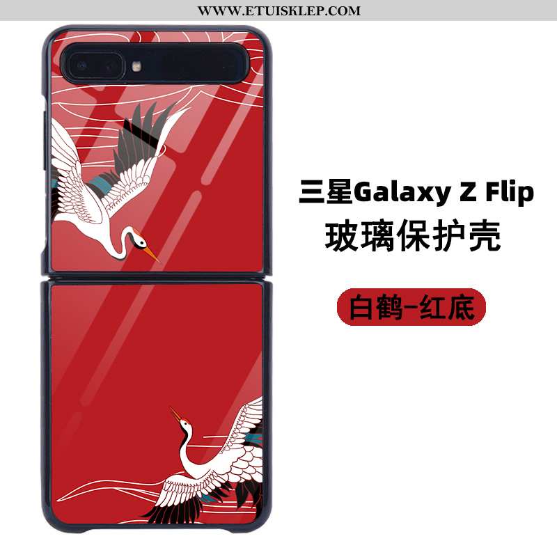 Etui Samsung Z Flip Osobowość Crane Szkło Gwiazda Składać Telefon Komórkowy Dyskont