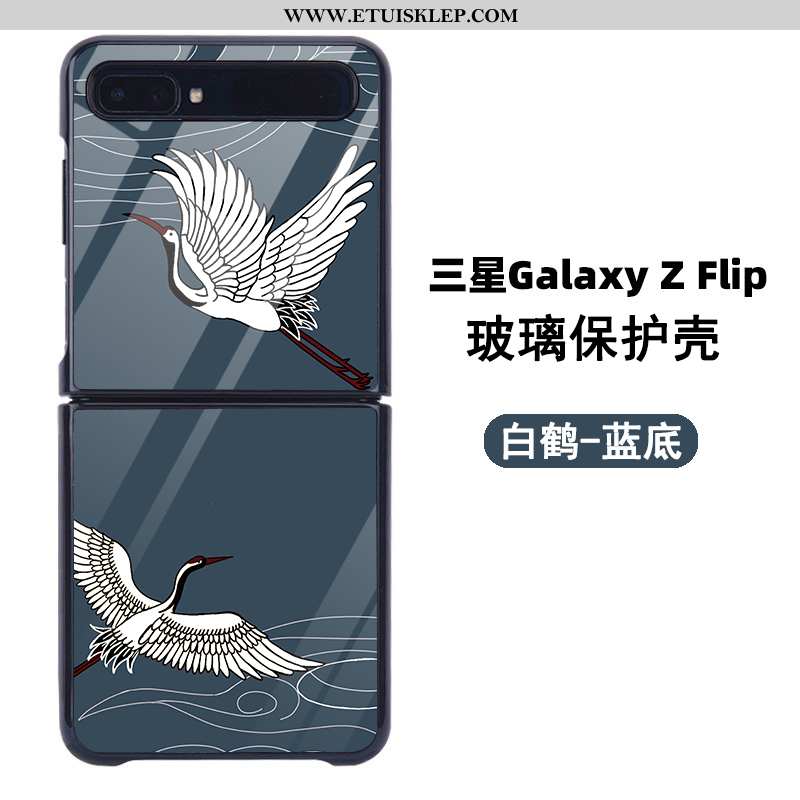 Etui Samsung Z Flip Osobowość Crane Szkło Gwiazda Składać Telefon Komórkowy Dyskont