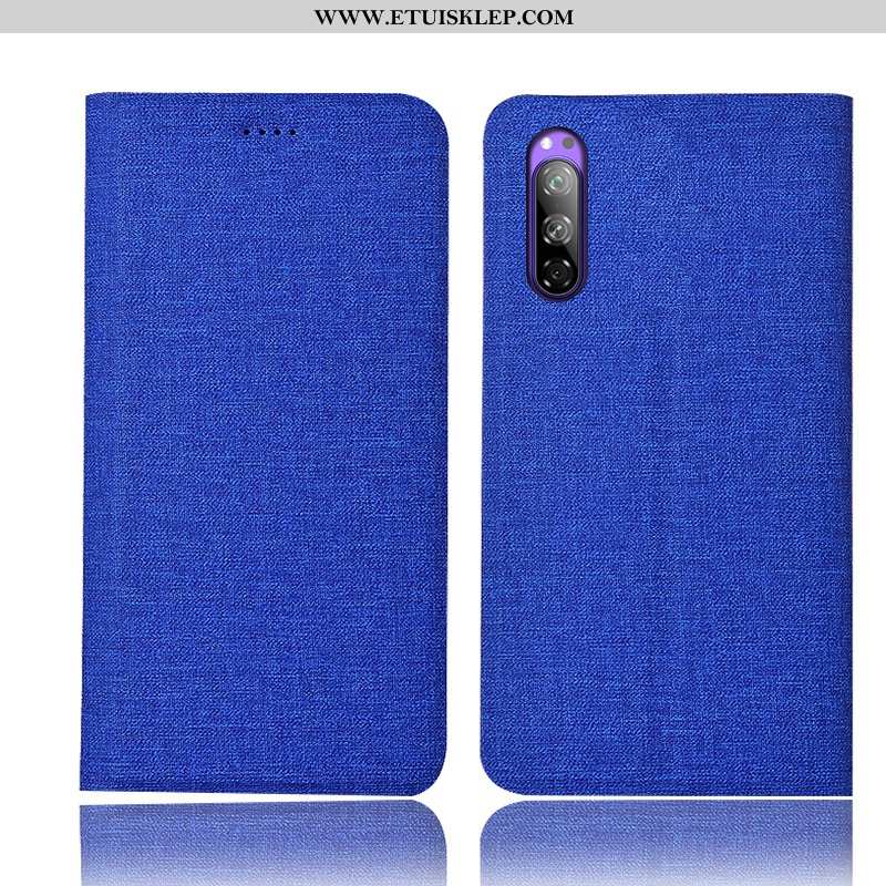 Etui Sony Xperia 5 Bawełna I Len All Inclusive Niebieski Obudowa Anti-fall Futerał Telefon Komórkowy