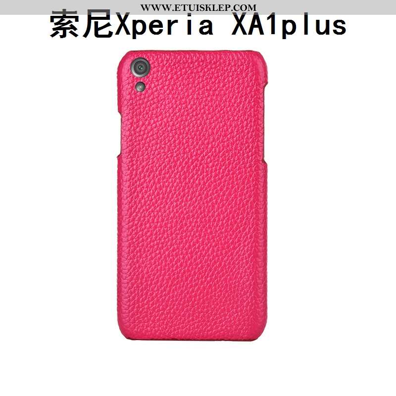 Etui Sony Xperia Xa1 Plus Kreatywne Litchi Ochraniacz Anti-fall Luksusowy Czerwony Sklep