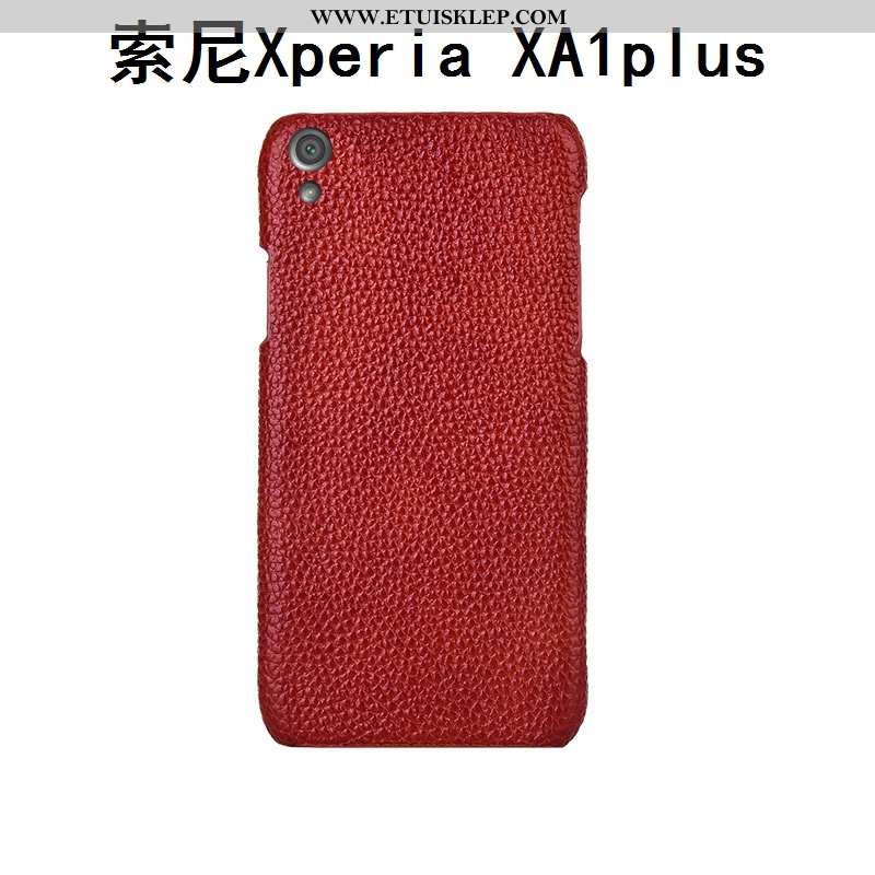 Etui Sony Xperia Xa1 Plus Kreatywne Litchi Ochraniacz Anti-fall Luksusowy Czerwony Sklep