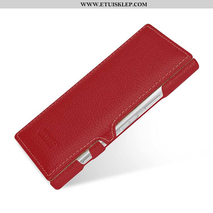 Etui Sony Xperia Xz1 Compact Prawdziwa Skóra Obudowa Anti-fall Telefon Komórkowy Futerał Czerwony Sk