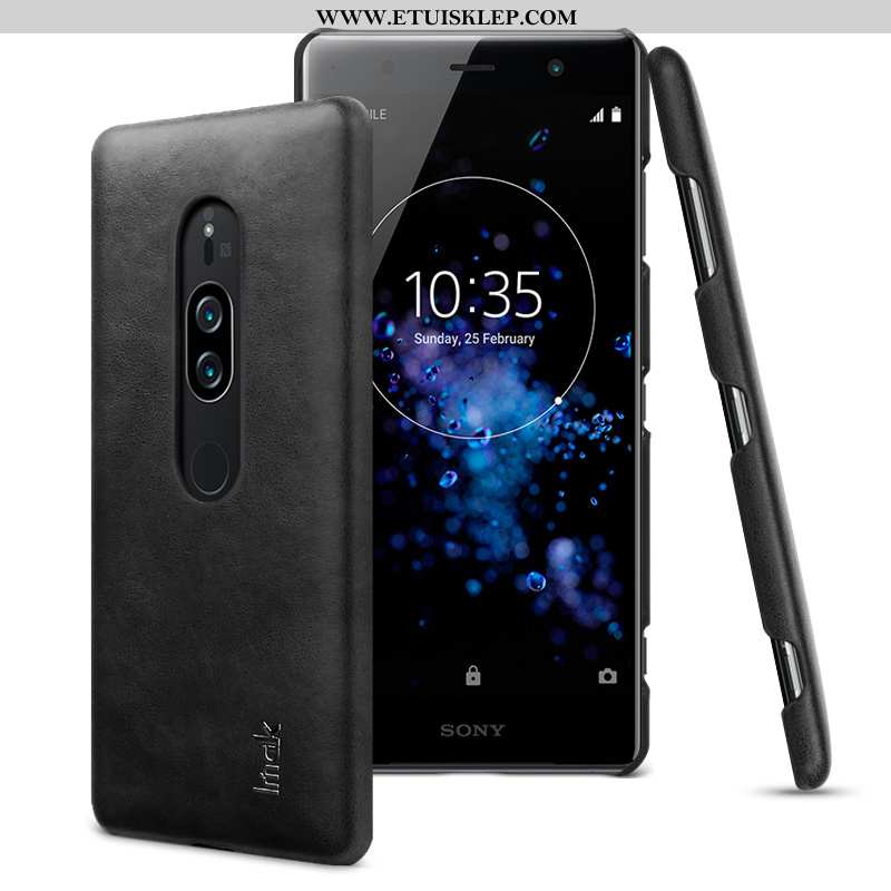 Etui Sony Xperia Xz2 Premium Nubuku Telefon Komórkowy Czarny Futerał Denim Dyskont