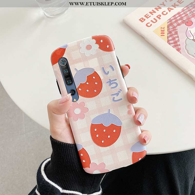 Etui Xiaomi Mi 10 Pro Silikonowe Różowe Truskawka Jedwab Telefon Komórkowy Mały Czerwony Online