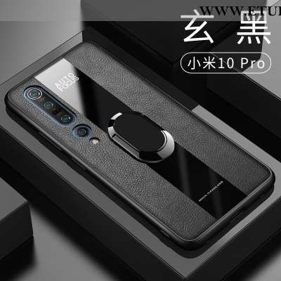 Etui Xiaomi Mi 10 Pro Skórzane Telefon Komórkowy Futerał Czerwony Anti-fall Mały Ring Tanie