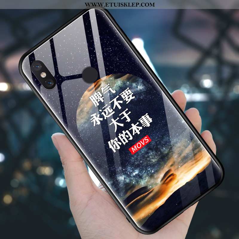 Etui Xiaomi Mi 8 Kreatywne Czerwony Nubuku Lustro Ochraniacz Szkło Hartowane Futerał Tanie