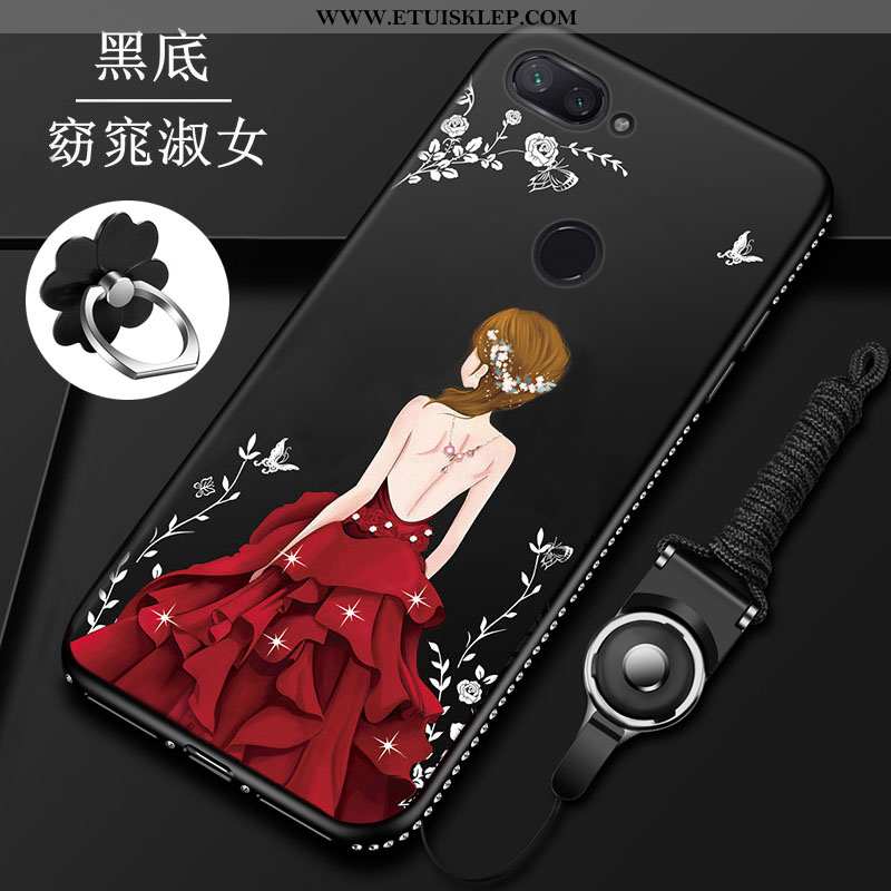 Etui Xiaomi Mi 8 Lite Wiszące Ozdoby Nubuku Futerał Telefon Komórkowy Czerwony Netto All Inclusive S