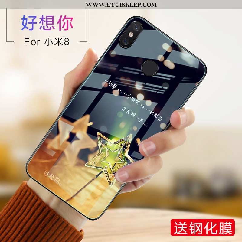 Etui Xiaomi Mi 8 Szkło Mały Ochraniacz Purpurowy Futerał Miękki Sklep