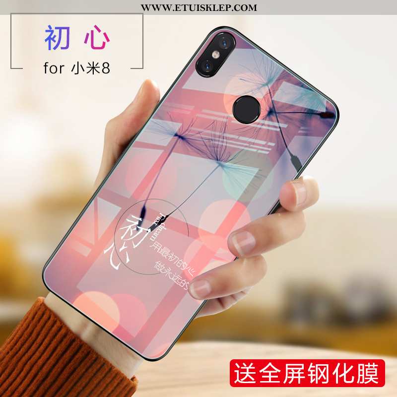 Etui Xiaomi Mi 8 Szkło Mały Ochraniacz Purpurowy Futerał Miękki Sklep