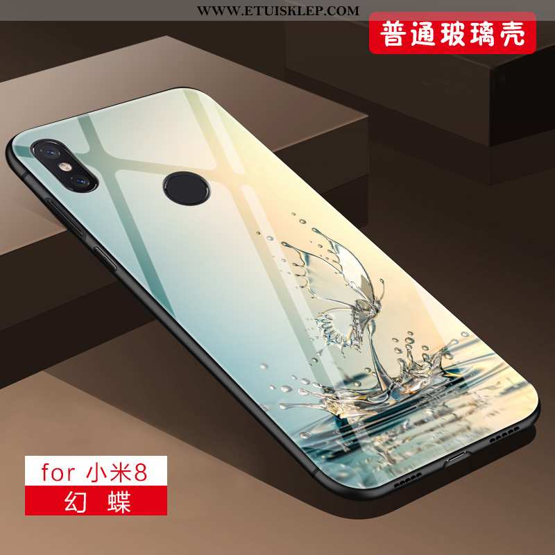Etui Xiaomi Mi 8 Szkło Mały Ochraniacz Purpurowy Futerał Miękki Sklep