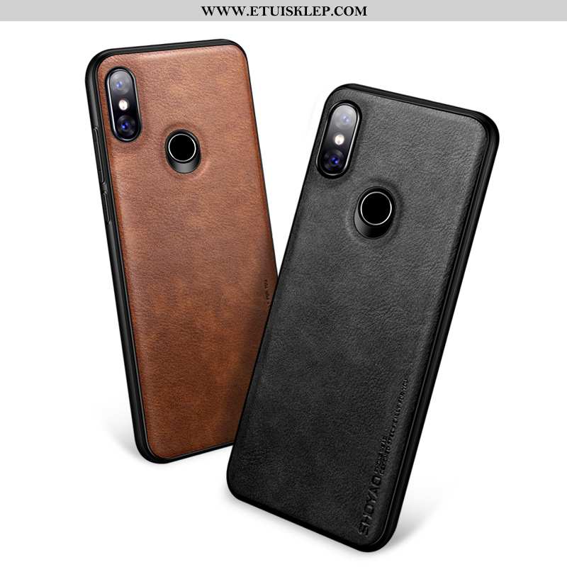 Etui Xiaomi Mi 8 Trendy Anti-fall Wzór Czarny Przezroczysty Skórzane All Inclusive Sklep