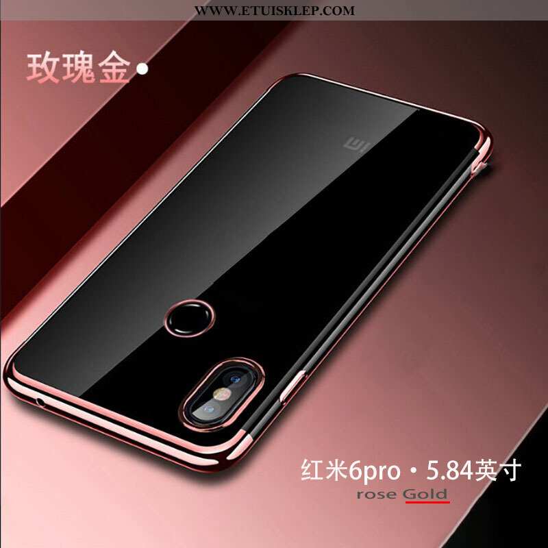 Etui Xiaomi Mi A2 Lite Przezroczysty Czerwony Mały Silikonowe Telefon Komórkowy Futerał Tylna Pokryw