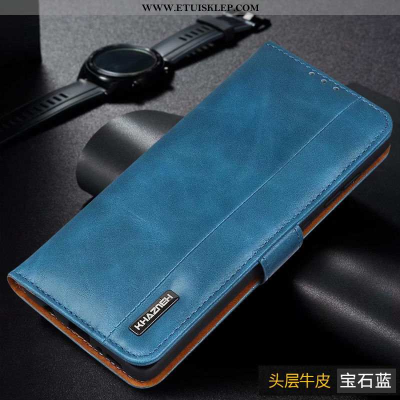 Etui Xiaomi Mi Note 10 Lite Prawdziwa Skóra Skórzane Futerał Czerwony Mały Obudowa Tani