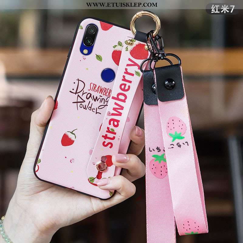 Etui Xiaomi Redmi 7 Trendy Mały Świeży Telefon Komórkowy Różowe Anti-fall Tanie