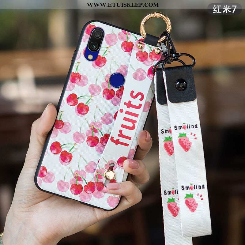 Etui Xiaomi Redmi 7 Trendy Mały Świeży Telefon Komórkowy Różowe Anti-fall Tanie