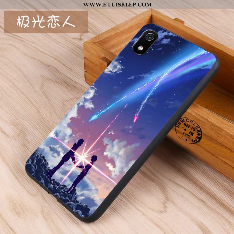 Etui Xiaomi Redmi 7a Trendy Nubuku Silikonowe Ciemno Niebieski Kreatywne Futerał Tanie