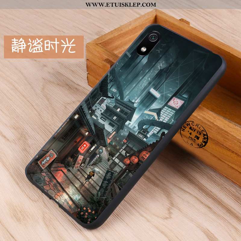 Etui Xiaomi Redmi 7a Trendy Nubuku Silikonowe Ciemno Niebieski Kreatywne Futerał Tanie