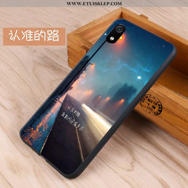 Etui Xiaomi Redmi 7a Trendy Nubuku Silikonowe Ciemno Niebieski Kreatywne Futerał Tanie