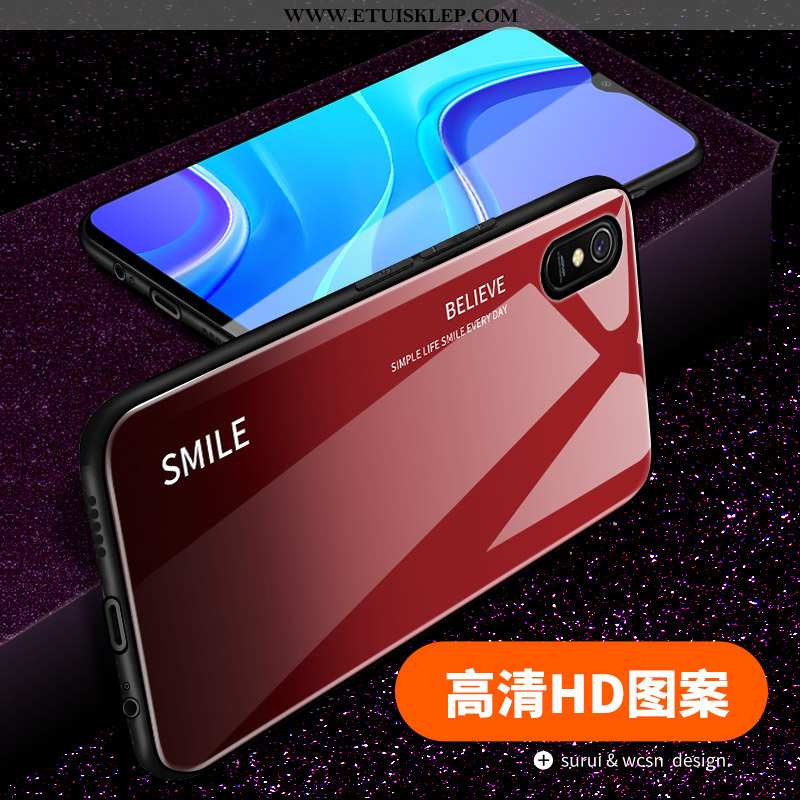 Etui Xiaomi Redmi 9a Trendy Kolor Gradientu Telefon Komórkowy All Inclusive Czerwony Osobowość Na Sp