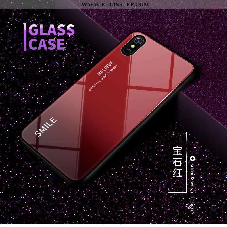 Etui Xiaomi Redmi 9a Trendy Kolor Gradientu Telefon Komórkowy All Inclusive Czerwony Osobowość Na Sp